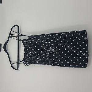 NWT Honey Punch XS black and white polka dot mini sequin dress